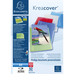 Protège-documents en polypropylène semi rigide Kreacover® Chromaline 100 vues - A4