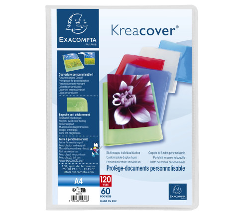 Protège-documents en polypropylène semi rigide Kreacover® Chromaline 120 vues - A4