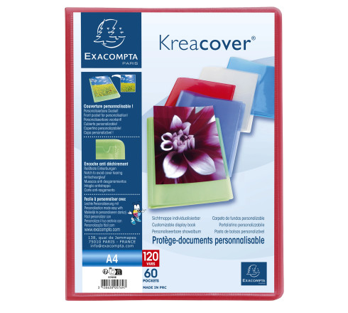 Protège-documents en polypropylène semi rigide Kreacover® Chromaline 120 vues - A4