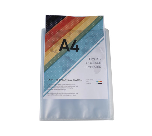 Protège-documents en polypropylène semi rigide Kreacover Chromaline 160 vues - A4
