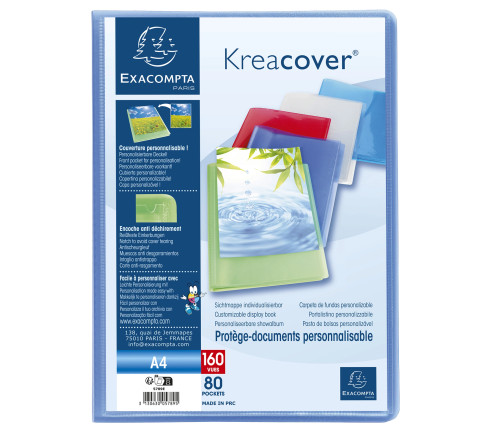 Protège-documents en polypropylène semi-rigide KreaCover® Chromaline 160 vues - A4