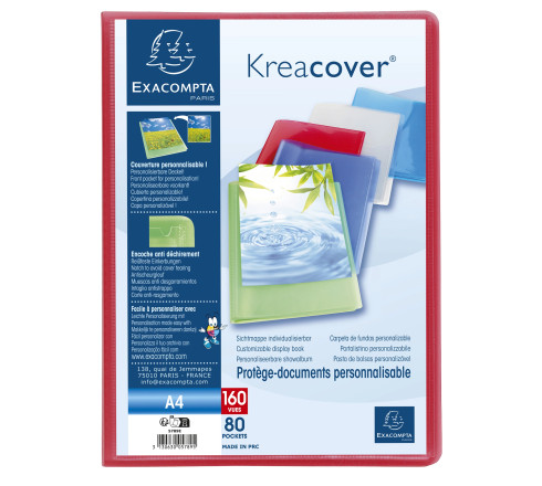 Protège-documents en polypropylène semi-rigide KreaCover® Chromaline 160 vues - A4