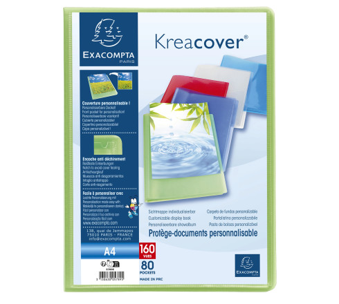 Protège-documents en polypropylène semi-rigide KreaCover® Chromaline 160 vues - A4