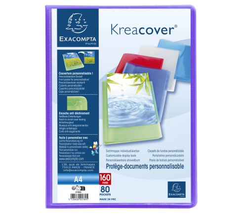 Protège-documents en polypropylène semi-rigide KreaCover® Chromaline 160 vues - A4