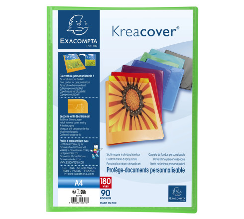 Protège-documents en polypropylène semi rigide Kreacover® - A4