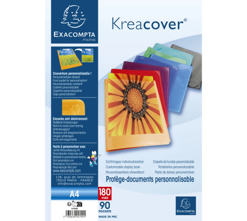 Protège-documents en polypropylène semi rigide Kreacover® - A4