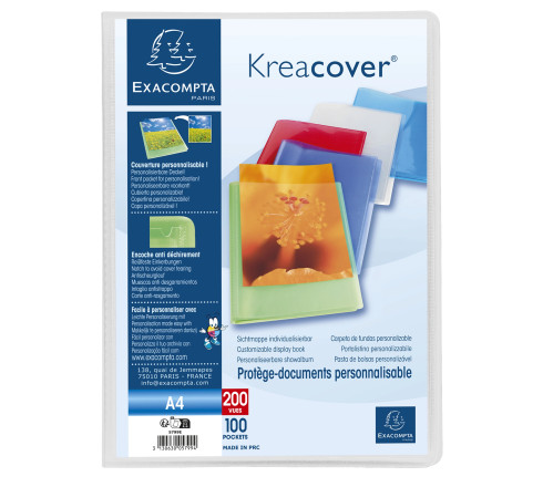 Protège-documents en polypropylène semi-rigide KreaCover® Chromaline 200 vues - A4
