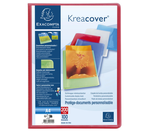 Protège-documents en polypropylène semi-rigide KreaCover® Chromaline 200 vues - A4