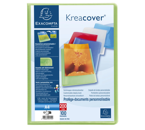 Protège-documents en polypropylène semi-rigide KreaCover® Chromaline 200 vues - A4