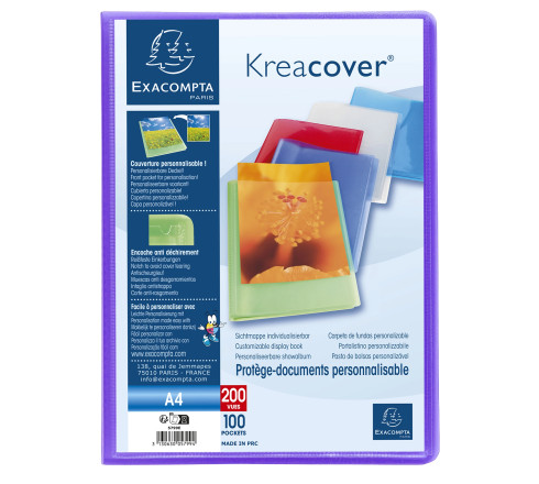 Protège-documents en polypropylène semi-rigide KreaCover® Chromaline 200 vues - A4