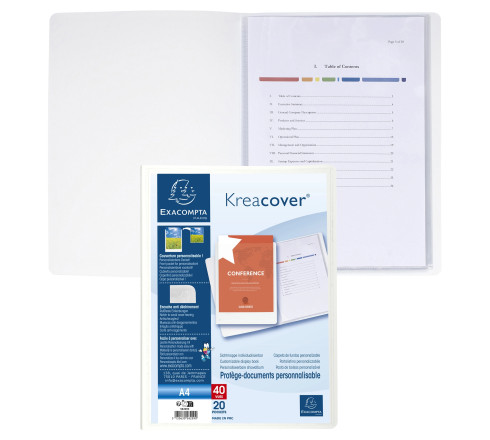 Protège-documents en polypropylène rigide Kreacover® 40 vues - A4