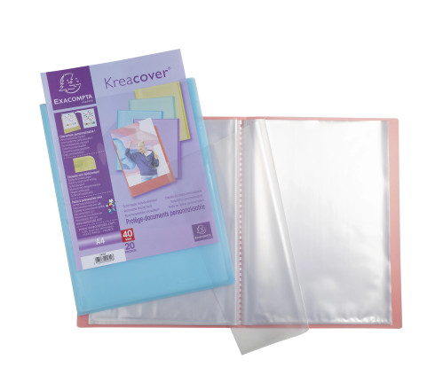 Protège-documents en polypropylène Kreacover Pastel 40 vues - A4