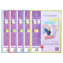 Protège-documents en polypropylène Kreacover Pastel 60 vues - A4