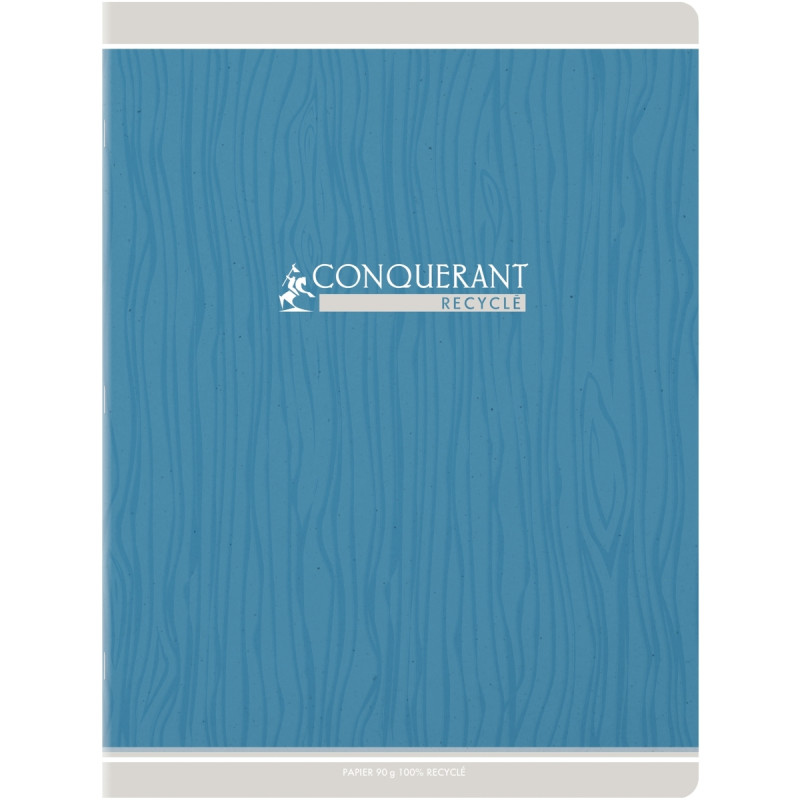 Piqûre 48 pages CONQUERANT RECYCLE, format 24x32 cm, seyès, papier 90g
