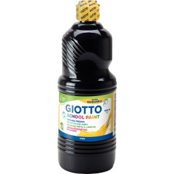 Flacon de 1 L de gouache liquide lavable GIOTTO coloris noir