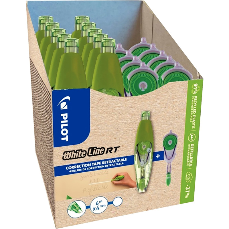 Pack de 10 correcteurs WhiteLine RT + 10 recharges dont 5 recharges of