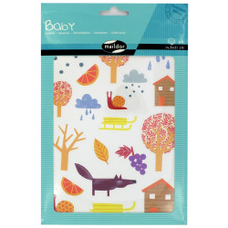 Pochette de 123 maxi gommettes thème : Les 4 saisons, adhésives reposi