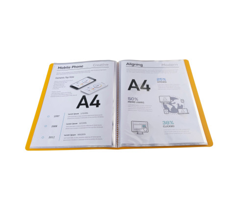 Protège-documents en polypropylène rigide Linicolor® 40 vues - A4