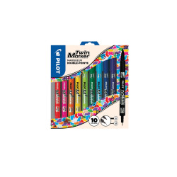 Pochette de 10 marqueurs Twin Marker assortis