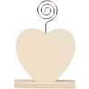 Lot de 6 porte-photos coeur en bois