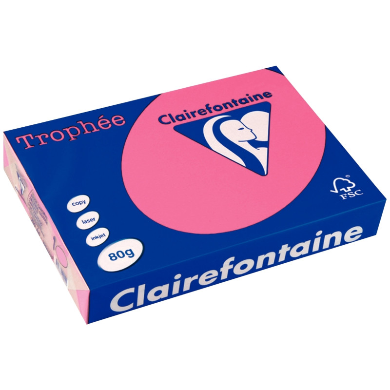 Ramette de 500 feuilles format A4 80g fuchsia CLAIREFONTAINE