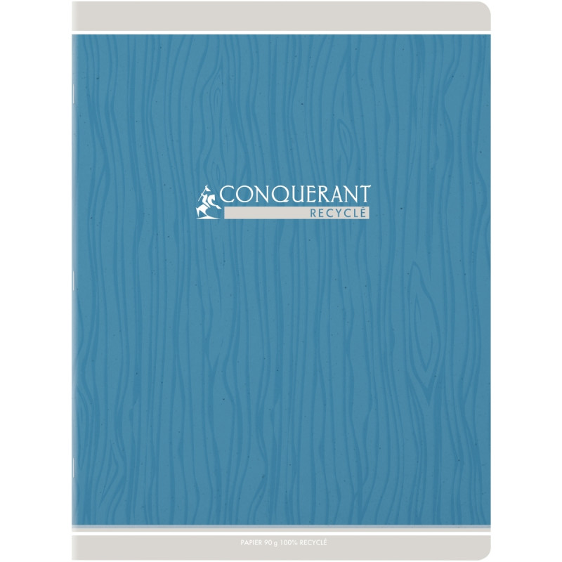 Piqûre 96 pages CONQUERANT RECYCLE, format 24x32 cm, seyès, papier 90g
