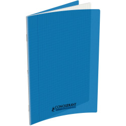 Piqûre 48 pages CONQUERANT, 24x32 cm, seyès, couv PP bleu