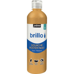Flacon 500 ml de gouache brillante BRILLO coloris or