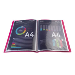 Protège-documents en polypropylène semi rigide Chromaline 80 vues - A4