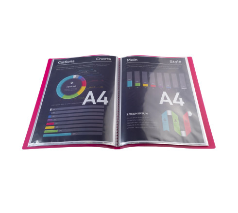 Protège-documents en polypropylène semi rigide Chromaline 80 vues - A4