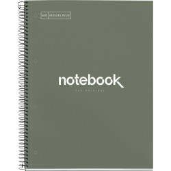 NOTEBOOK MIQUELRIUS format A4, 80 feuilles 90g, quadrillé 5x5, couvert