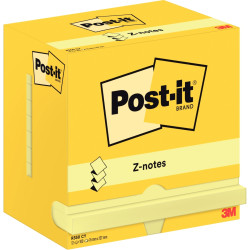 Lot de 12 bloc de 100 feuilles z-notes repositionnable 76 x 127 mm col