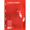 Copies doubles perforées 200 pages 70g, format A4, seyès blanc