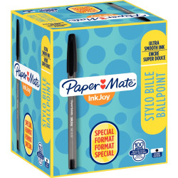 Boîte de 100 stylos bille Inkjoy noirs dont 20 gratuits