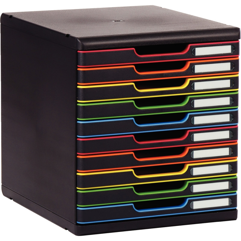 Module 10 tiroirs MODULO noir/arlequin