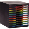 Module 10 tiroirs MODULO noir/arlequin