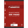 Feuillets mobiles CONQUERANT RECYCLE 200 pages 90g, format A4, seyès
