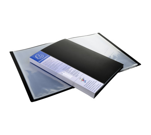 Protège-documents en polypropylène rigide avec porte étiquette 3 faces Up Line Opaque 20 vues - A4
