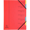 Trieur dos agrafé avec élastiques 7 compartiments, coloris assortis