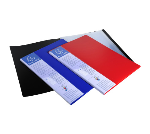 Protège-documents en polypropylène rigide avec porte étiquette 3 faces Up Line Opaque 40 vues - A4