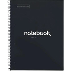 NOTEBOOK MIQUELRIUS format A4, 80 feuilles 90g, quadrillé 5x5, couvert