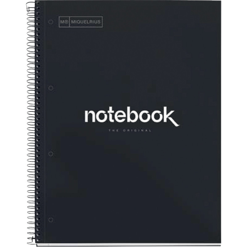NOTEBOOK MIQUELRIUS format A4, 80 feuilles 90g, quadrillé 5x5, couvert