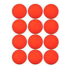 Lot de 12 balles de hockey orange