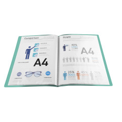 Protège-documents couverture carte semi rigide Teksto 40 vues - A4