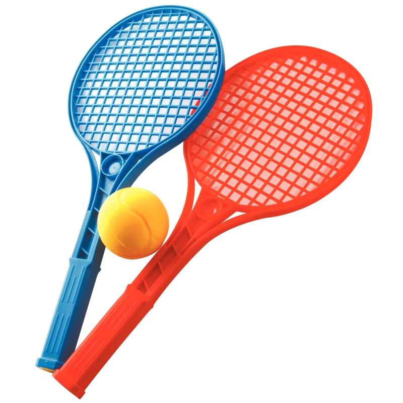 Lot de 12 raquettes de tennis + balles en mousse