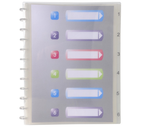 Protège-documents amovibles à anneaux polypropylène Crystal 60 vues - A4