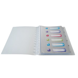 Protège-documents amovibles à anneaux polypropylène Crystal 60 vues - A4