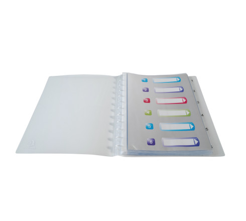 Protège-documents amovibles à anneaux polypropylène Crystal 60 vues - A4