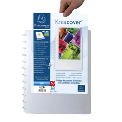 Protège-documents à anneaux et pochettes détachables KreaCover® 60 vues - A4