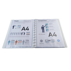 Protège-documents à anneaux et pochettes détachables KreaCover® 60 vues - A4
